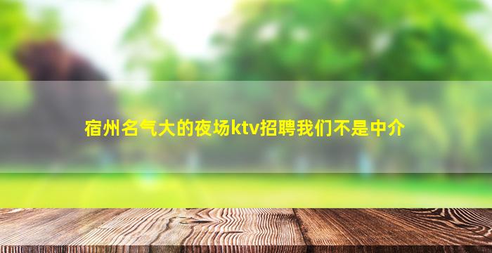 宿州名气大的夜场ktv招聘我们不是中介